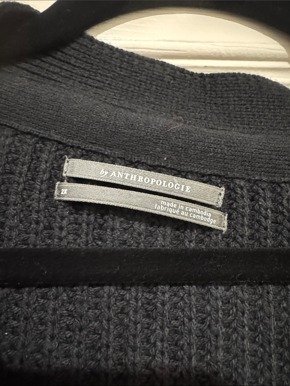 Anthropologie/Black Rib-Knit/Sweater/Button-Front Cardigan Dress/Coat/NWT! - Picture 4 of 15